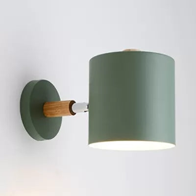 Frendorf | Draaibare Cilinder Wandlamp Één Hoofd Macaron Stijl Metalen Wandlamp voor Kinderkamer