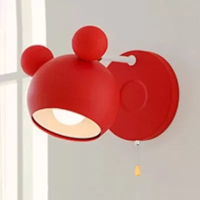 Macaron Maus Wandlicht mit Zugkette 1 Kopf Metall Wandleuchte für das Arbeitszimmer