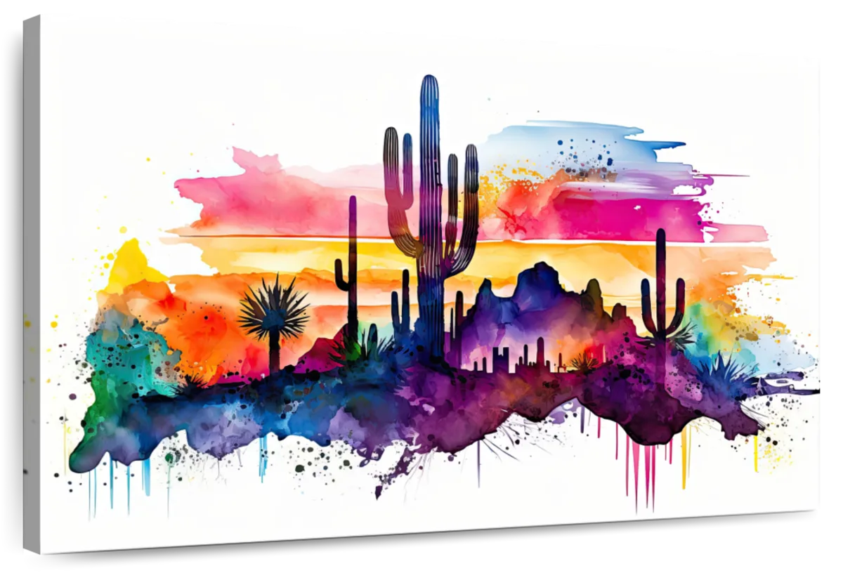 Frendorf | Southwest Desert Vista - Aquarell Landschaft Wandkunst