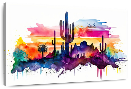 Frendorf | Southwest Desert Vista - Aquarell Landschaft Wandkunst