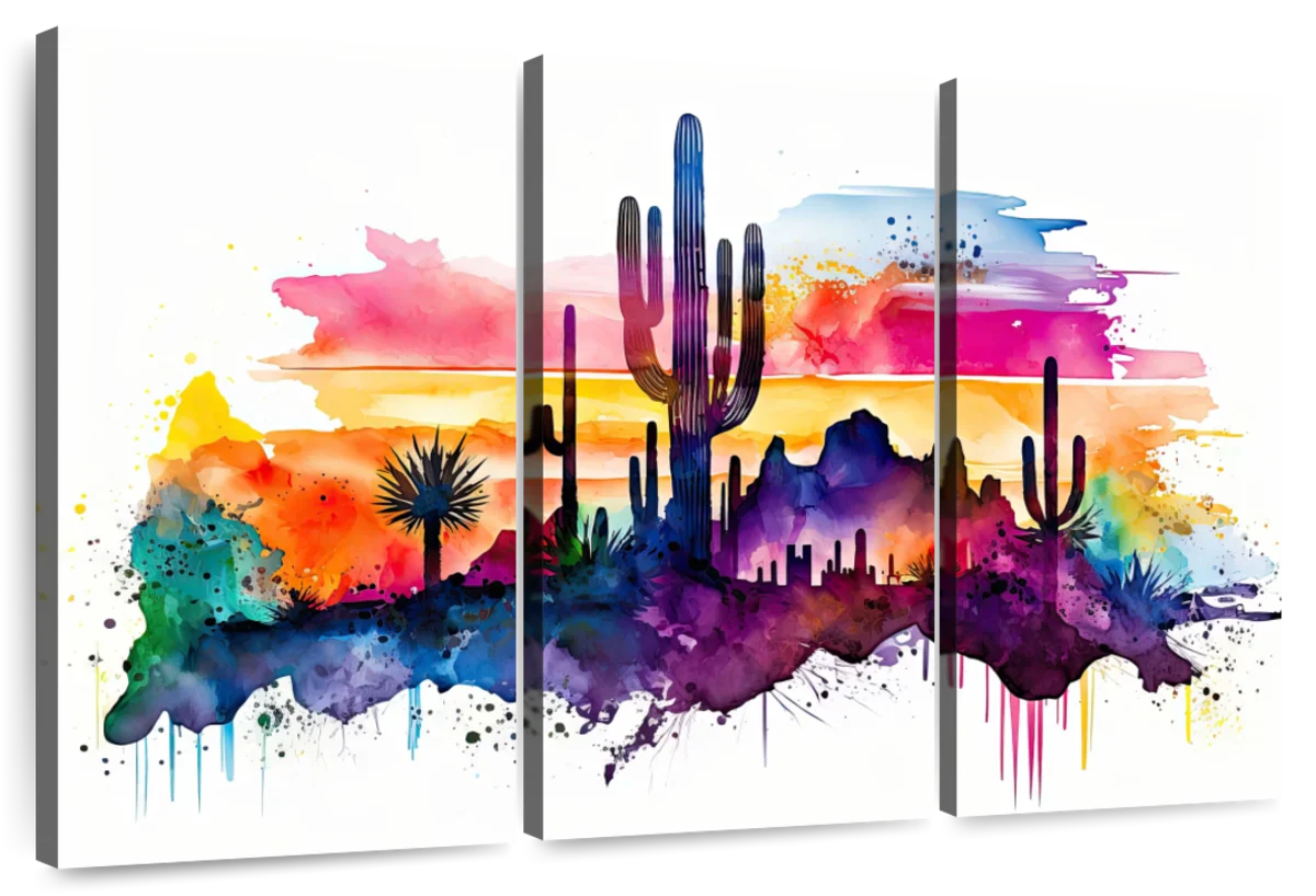 Frendorf | Southwest Desert Vista - Aquarell Landschaft Wandkunst