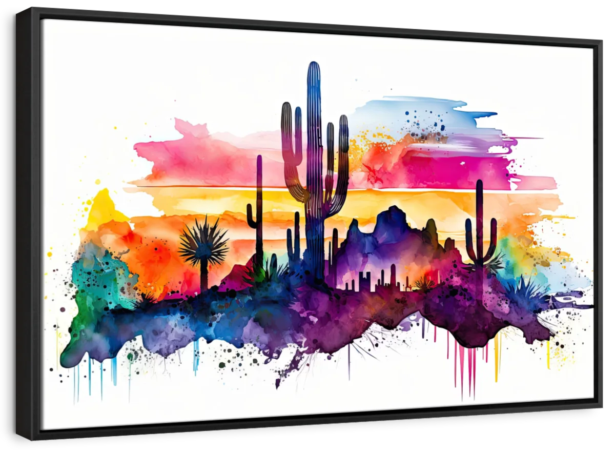 Frendorf | Southwest Desert Vista - Aquarell Landschaft Wandkunst