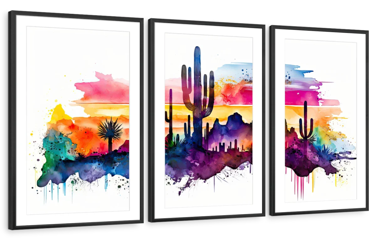 Frendorf | Southwest Desert Vista - Aquarell Landschaft Wandkunst