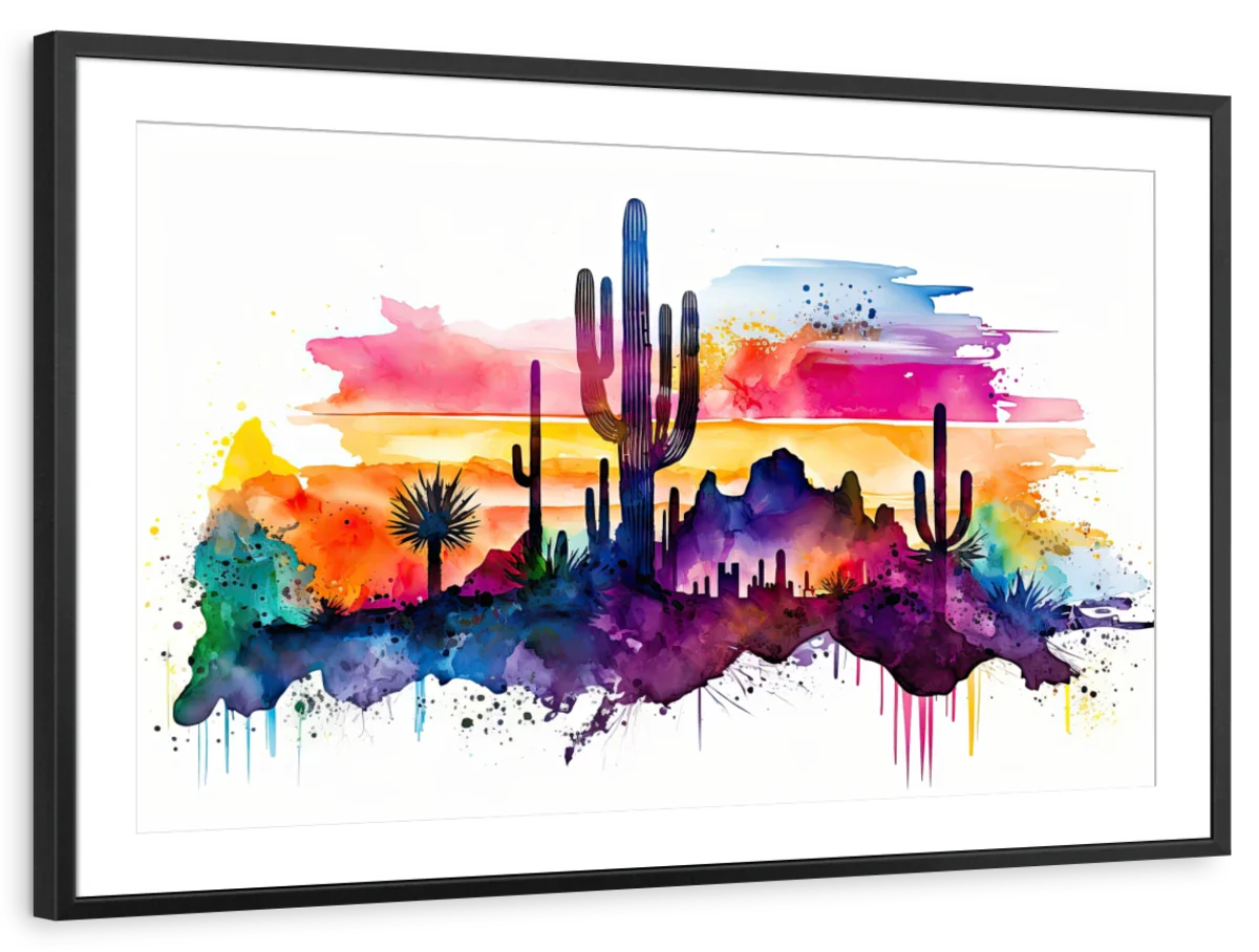 Frendorf | Southwest Desert Vista - Aquarell Landschaft Wandkunst