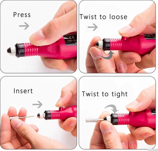 Frendorf | Nailpro 6 IN 1 - Elektrischer Nagelfräser - Nagelfeile - Pediküreset - USB-Anschluss