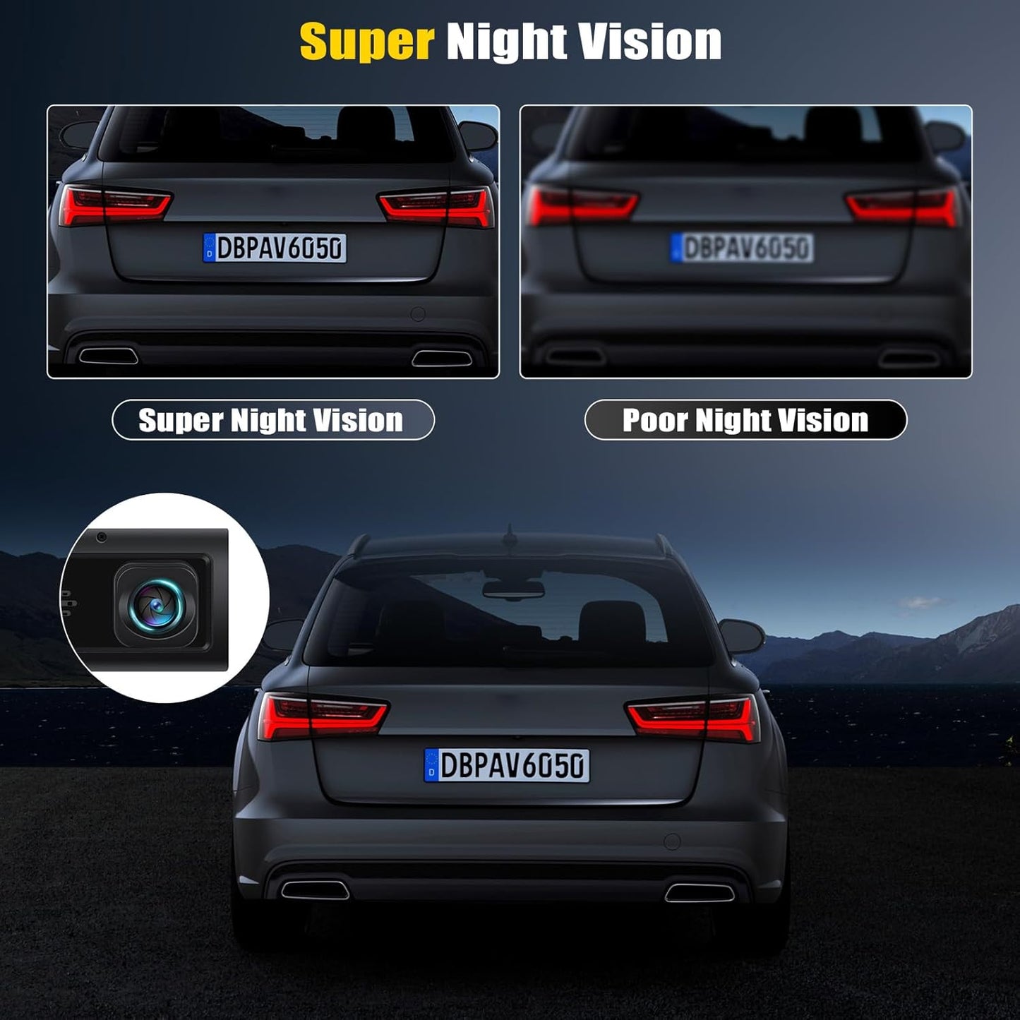 Frendorf | 3-Kanal-Dashcam Vorne und Hinten Innen