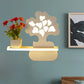 Frendorf | Moderne schöne Baum Wandlampe mit Regal Acryl Wandleuchte in Weiß für Kinderzimmer