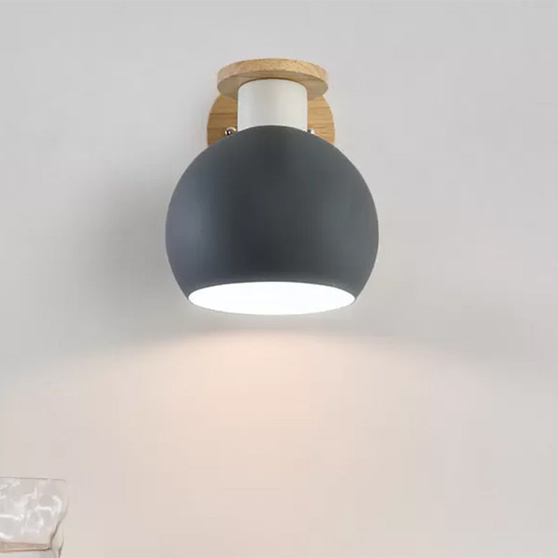 Frendorf | Kreis Studie Zimmer Wand Leuchte Metall Modern Stil 1 Licht Bonbonfarbene Wand Licht