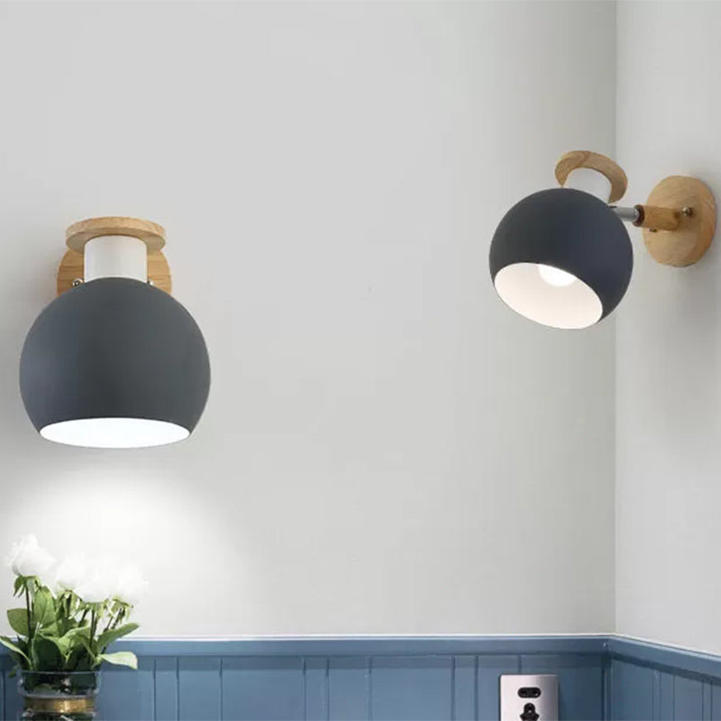 Frendorf | Kreis Studie Zimmer Wand Leuchte Metall Modern Stil 1 Licht Bonbonfarbene Wand Licht
