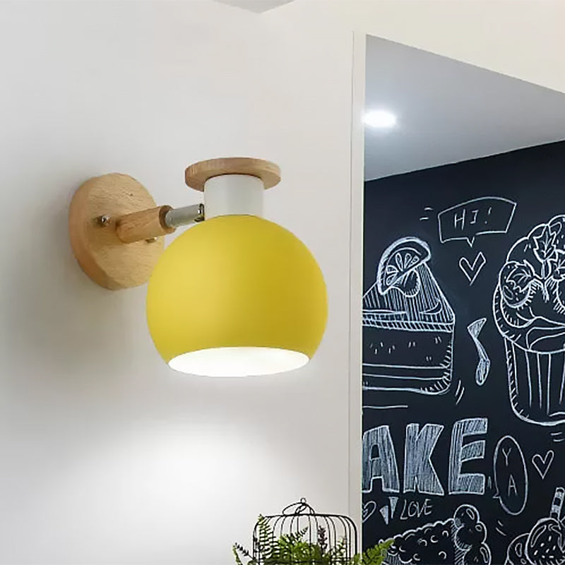Frendorf | Kreis Studie Zimmer Wand Leuchte Metall Modern Stil 1 Licht Bonbonfarbene Wand Licht