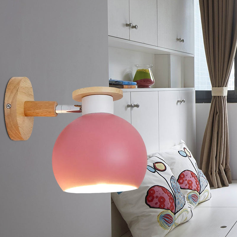 Frendorf | Kreis Studie Zimmer Wand Leuchte Metall Modern Stil 1 Licht Bonbonfarbene Wand Licht