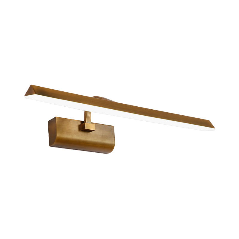 Frendorf | LED Lineaire Vanity Lamp Traditionele Messing Metaal Wandlamp Licht Armatuur voor Badkamer in Wit/Warm/Natuurlijk Licht, 16"/20"/24" L