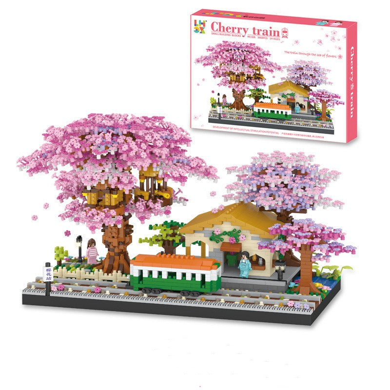 Frendorf | BlossomHaven Kirschblüten Holzhaus-Dekoration