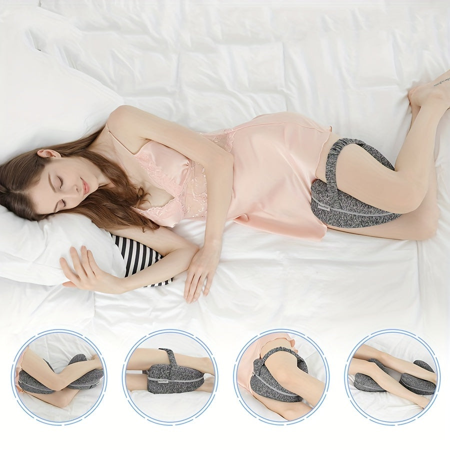 Ergonomisches Seitenschläferkissen - Kniekissen mit Abnehmbarem und Waschbarem Bezug