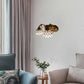 Frendorf | Tiffany Classic Koepel Wandlamp met Kraal 2 Koppen Geveegd Glas Wandlamp in Rood/Geel voor Hotel