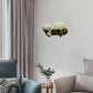 Frendorf | Tiffany Classic Koepel Wandlamp met Kraal 2 Koppen Geveegd Glas Wandlamp in Rood/Geel voor Hotel