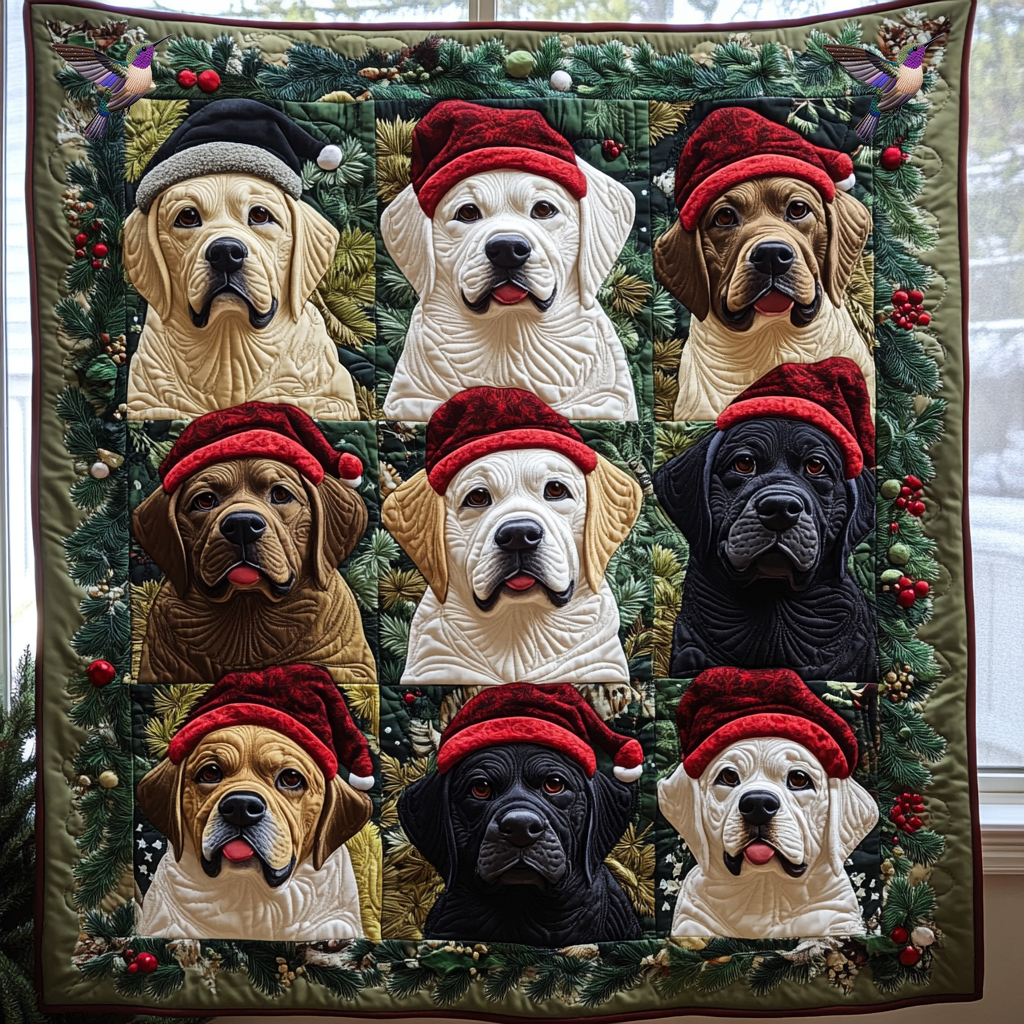 Labradors In Weihnachtsdecke