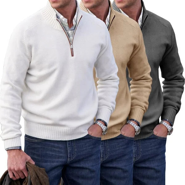 Frendorf | Herren  Basic Pullover mit Reißverschluss