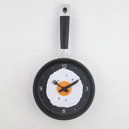 Spiegelei-Pfanne Uhr Stummuhr einfache Uhr Wanduhr Wanduhr