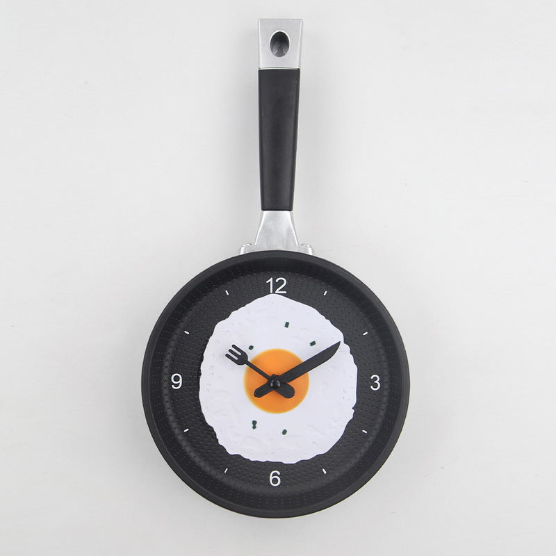 Spiegelei-Pfanne Uhr Stummuhr einfache Uhr Wanduhr Wanduhr