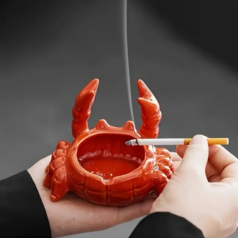 Frendorf | CrabbySmoke – Einzigartiger krabbenförmiger Aschenbecher mit Deckel