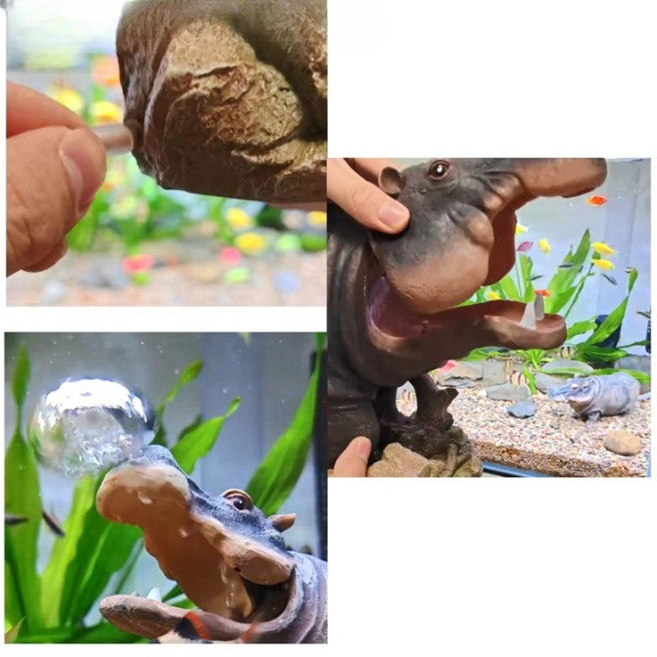 Frendorf | Mini Hippo Dekorative Fischtank Luftblubber