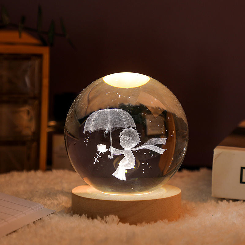 Frendorf | Leuchtende Kristallkugel Nachtlampe