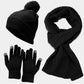 Frendorf | Dreiteiliges Set aus Herbst- und Wintermützen, Schals und Handschuhen
