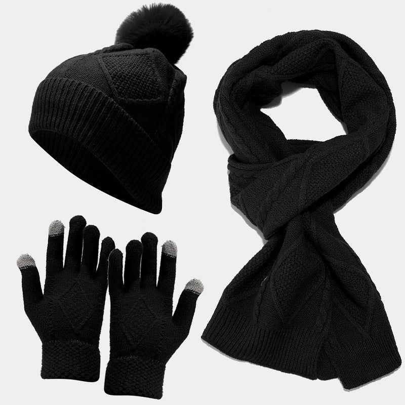 Frendorf | Dreiteiliges Set aus Herbst- und Wintermützen, Schals und Handschuhen