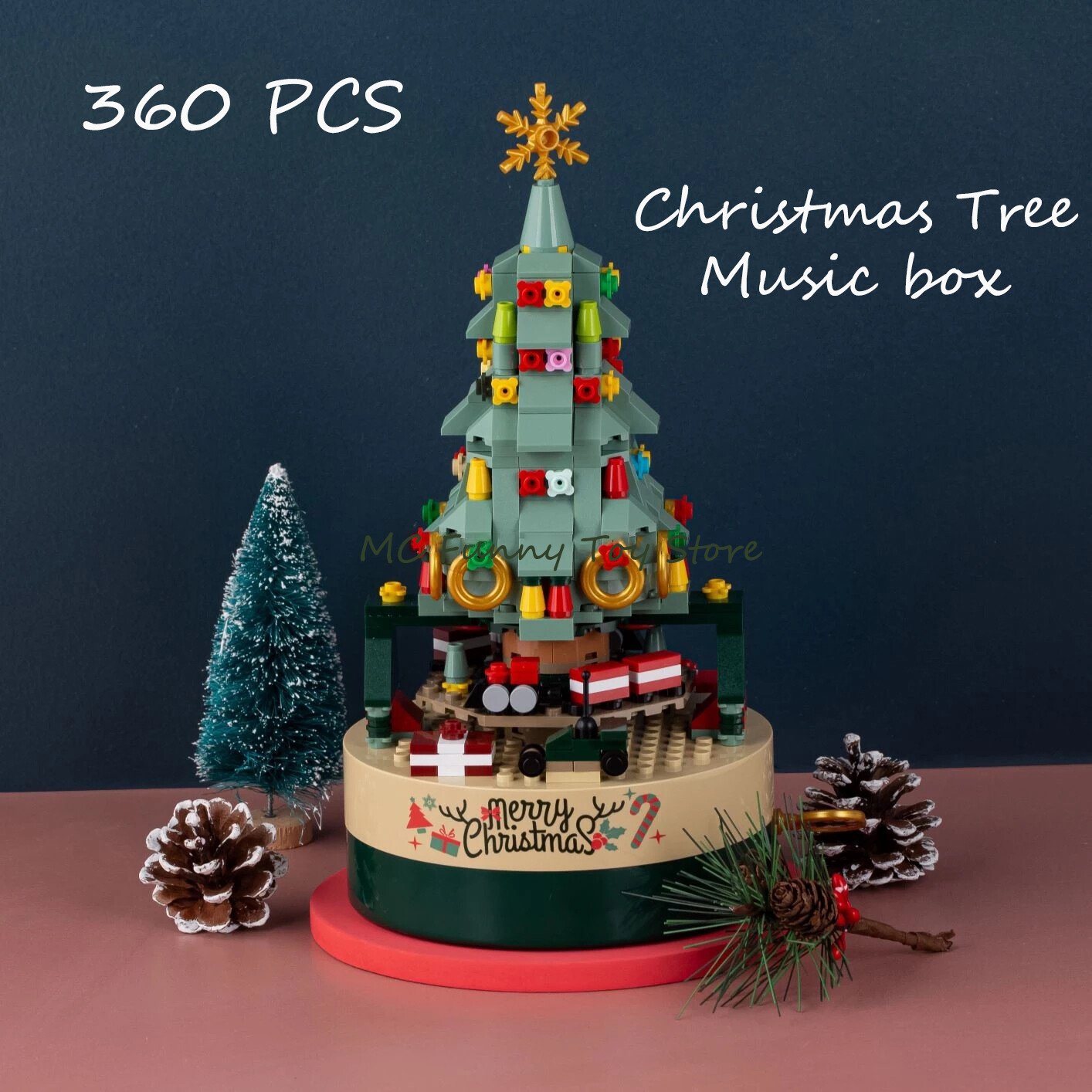 Frendorf | 360 PCS Musikbox Weihnachtsbaum Bauklötze
