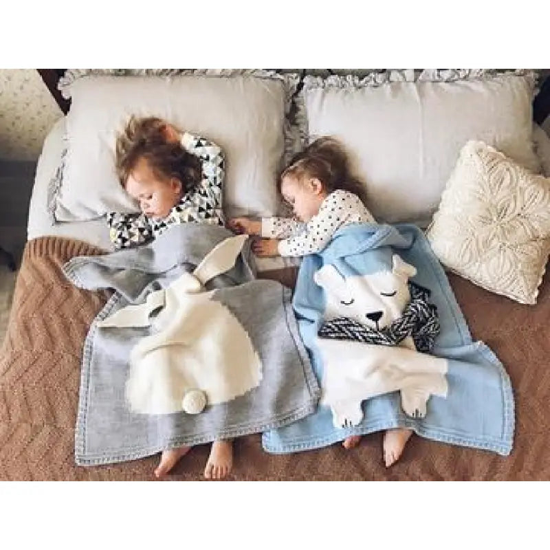 Frendorf | Baby Strickdecke mit Tiermotiv – Kuscheldecke mit 3D-Design für Kinder