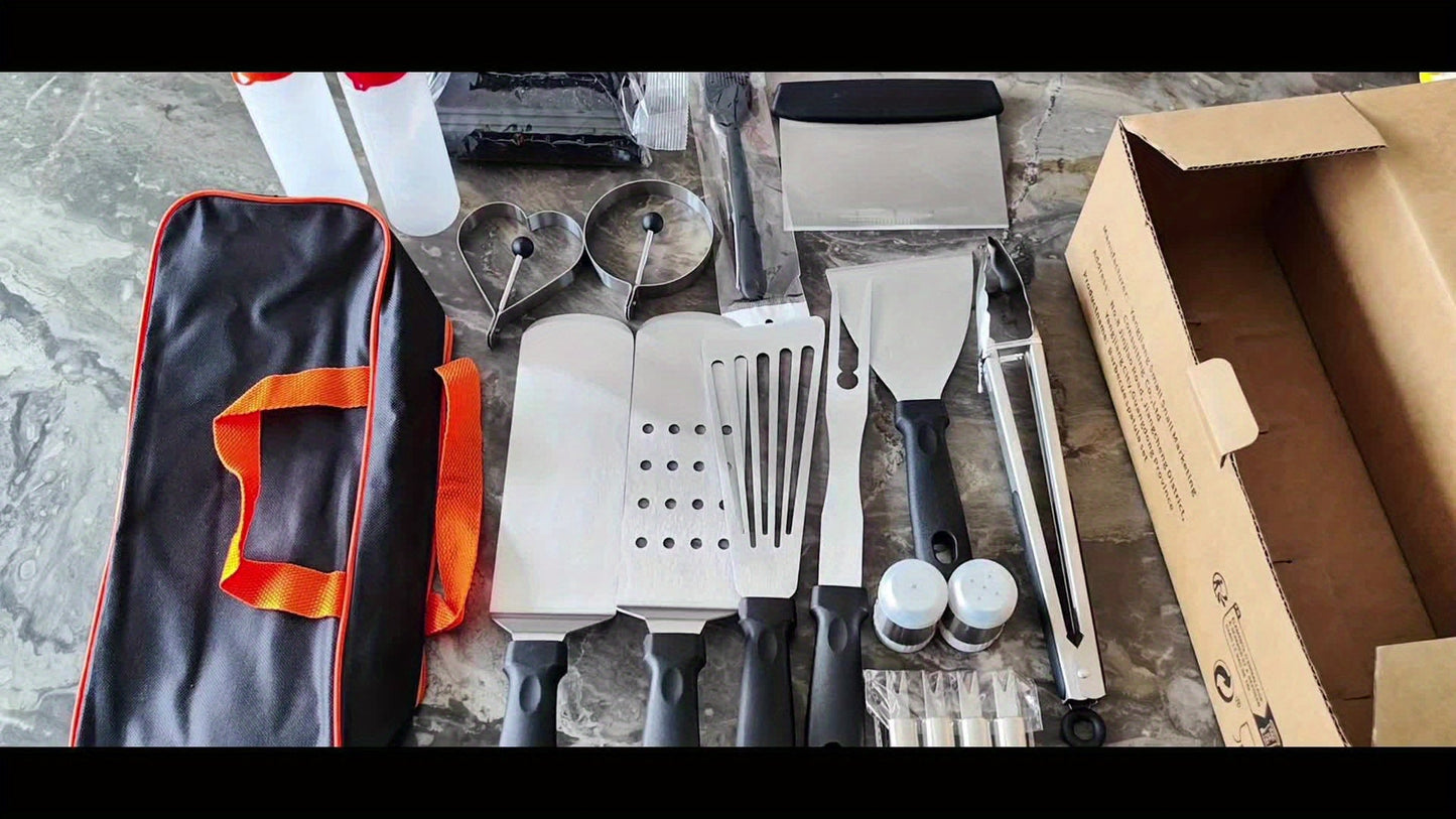 Frendorf | 20-teiliges Edelstahl BBQ Grillwerkzeugset – Alles, was Sie für das perfekte Barbecue benötigen