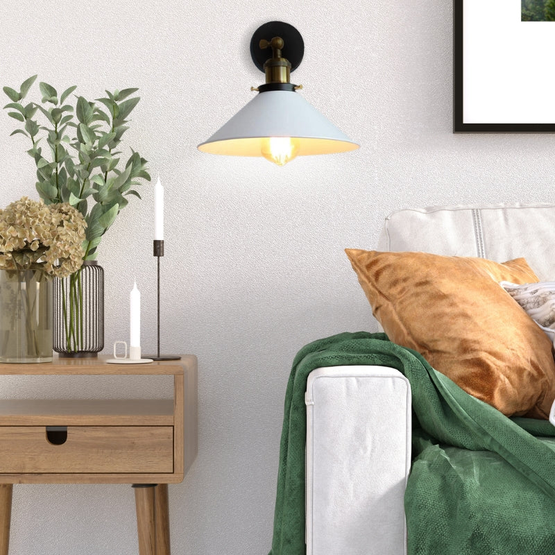 Weiß Industriell Vintage Wand Sconce Licht
