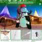 Frendorf | 5,9 Fuß Schneemann und Pinguin Aufblasbare Garten Dekoration mit eingebaute LED Licht Luftgebläse