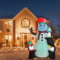 Frendorf | 5,9 Fuß Schneemann und Pinguin Aufblasbare Garten Dekoration mit eingebaute LED Licht Luftgebläse