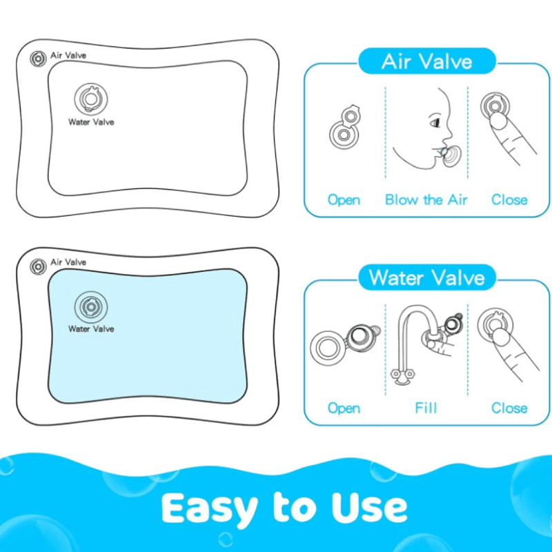 Frendorf | Aufblasbare Wasser-Sinnesmatte für Bauchlage für Baby & Haustier