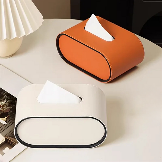 Tissuebox - OvalElegance - Lederdesign - Funktional & Stilvoll