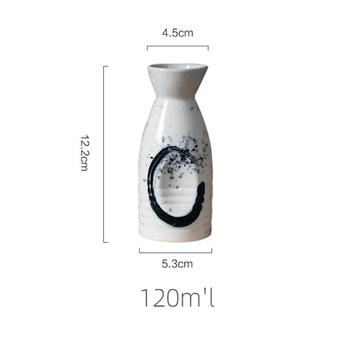 5 Stück Retro Japanisches Sake Set Keramik Krug Schnapsbecher 1 Kanne 4 Tassen Zuhause Bar Sake Weißwein Kanne Kreative Trinkgeschirr Geschenke