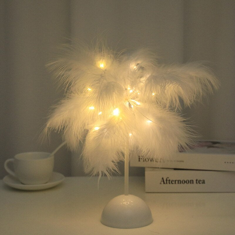 Kreative Baum feder tischlampe