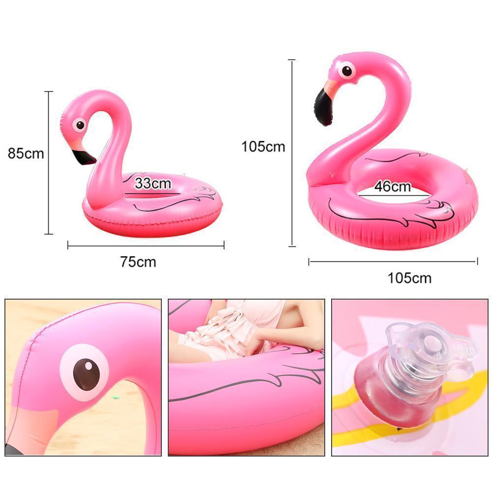 Frendorf | FloatEase Flamingo Pool-Schwimmring | Aufblasbarer XXL Schwimmreifen | Sommer-Pool-Spielzeug | Party-Deko