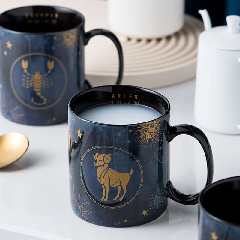 Frendorf | 12 Sternzeichen Tasse Kobaltblau Keramische Kaffeetasse