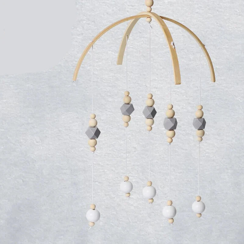 Frendorf | Boxmobile – Buchenholz Baby-Mobile mit modernen Holzperlen