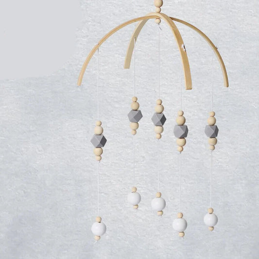 Frendorf | Boxmobile – Buchenholz Baby-Mobile mit modernen Holzperlen