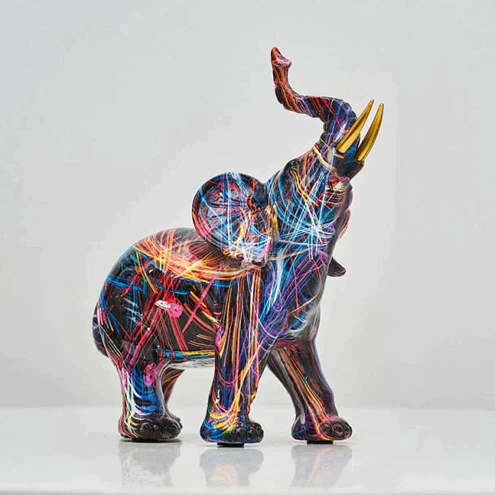 Frendorf | VibrantTrunk – Moderne Elefant Kunst Skulptur