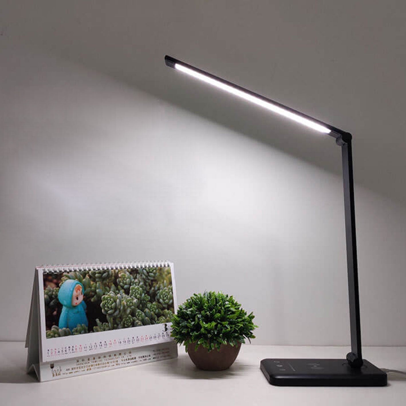 Frendorf | Lumosync FoldPro LED Tischlampe | Kabellos & Wiederaufladbar | Augenschutz | Dimmbar | USB-Ladestation