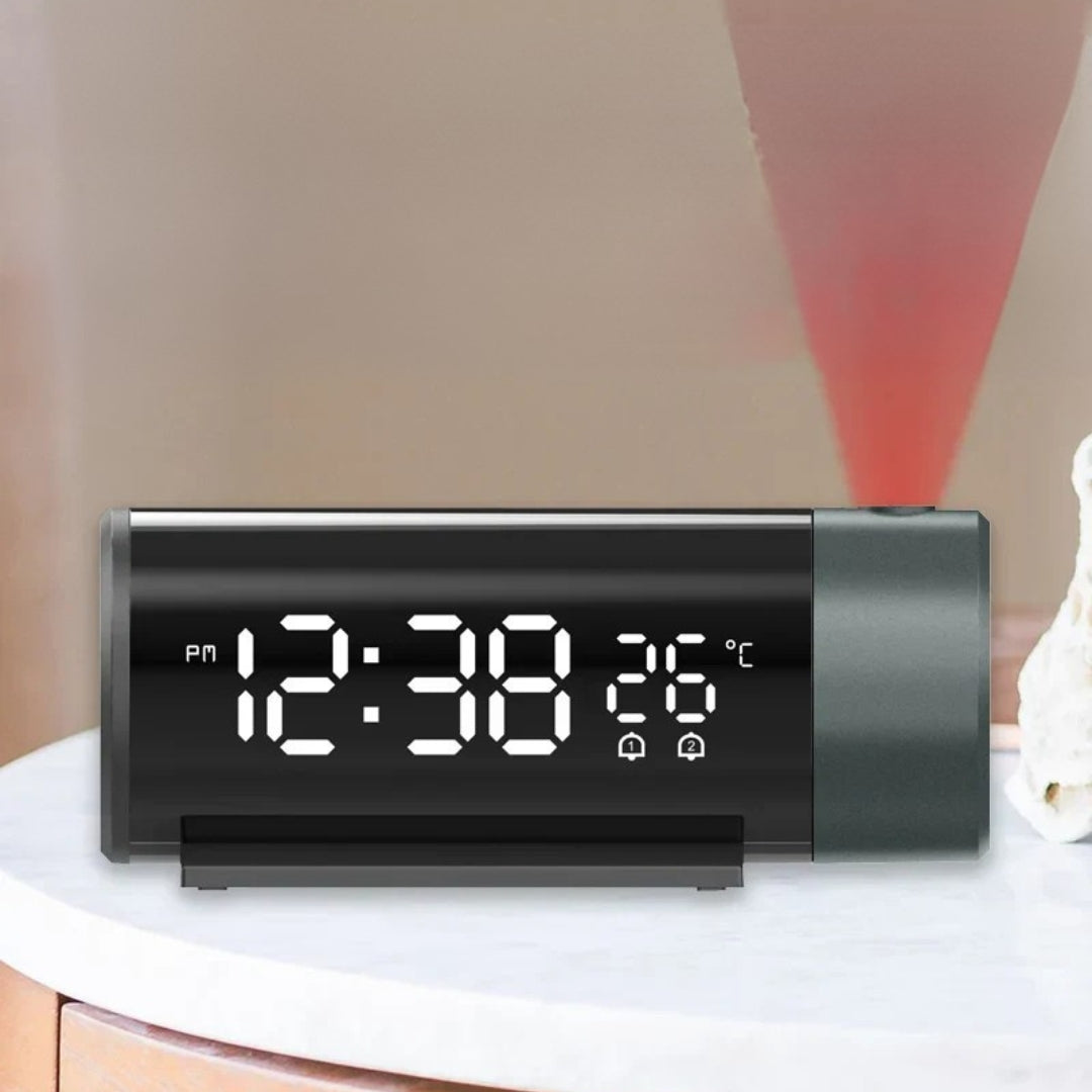 Frendorf | LED Digitalprojektor-Uhr mit Thermometer