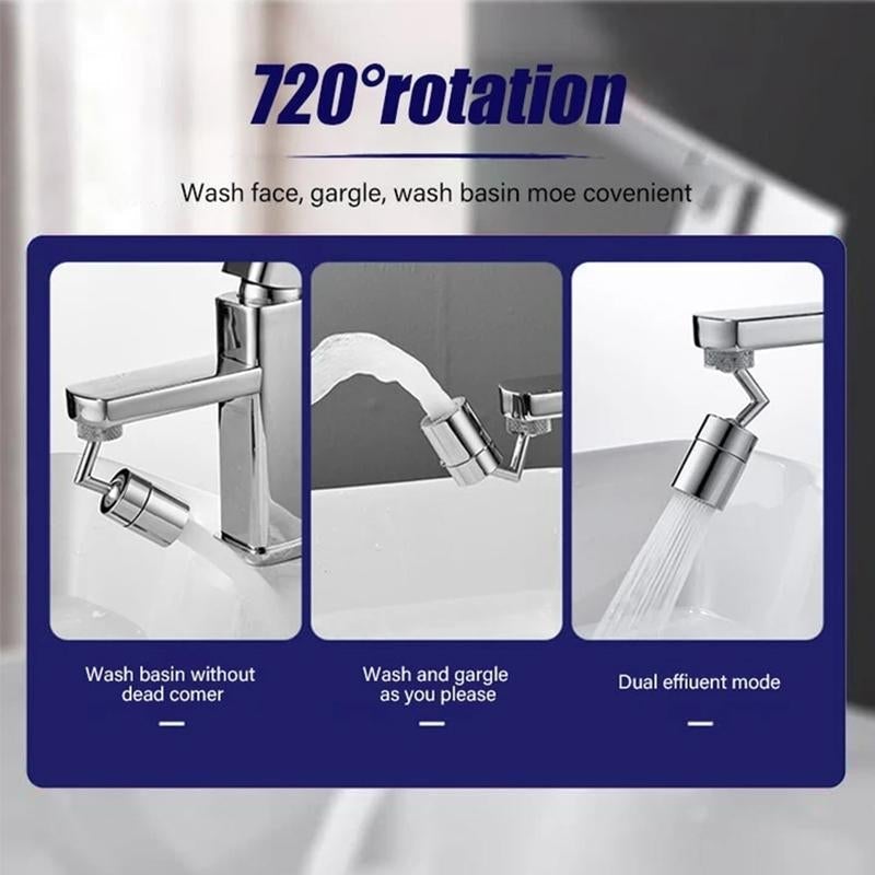 Frendorf | 720° drehbarer universeller Spritzfilter Wasserhahn mit 4-Schicht