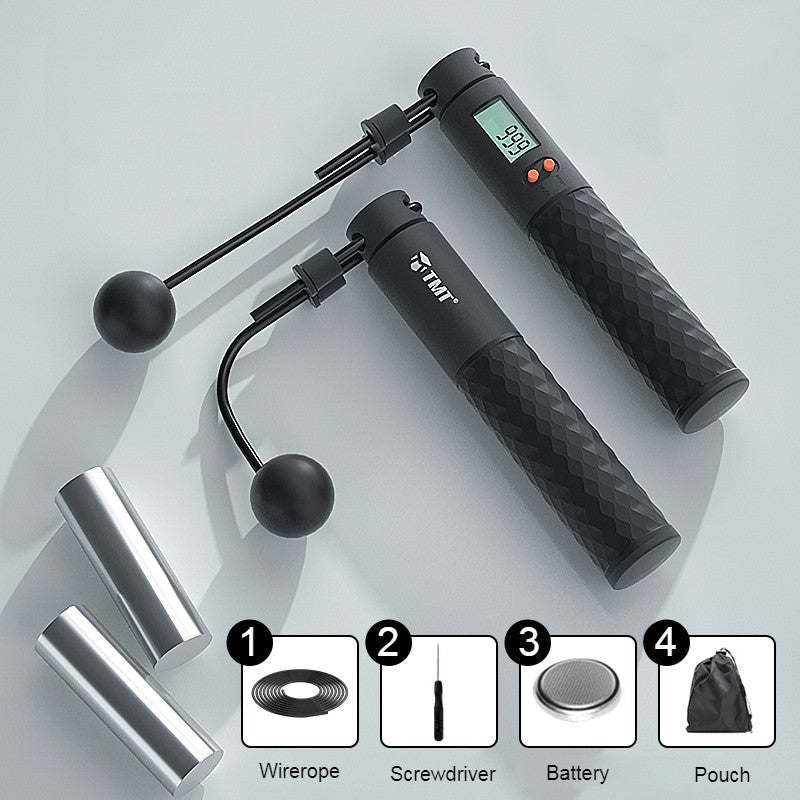 Frendorf | 2-in-1 Beschwerte Smart Digital Springseil mit Doppel-Seil-Konfiguration, für einfaches Ganzkörpertraining