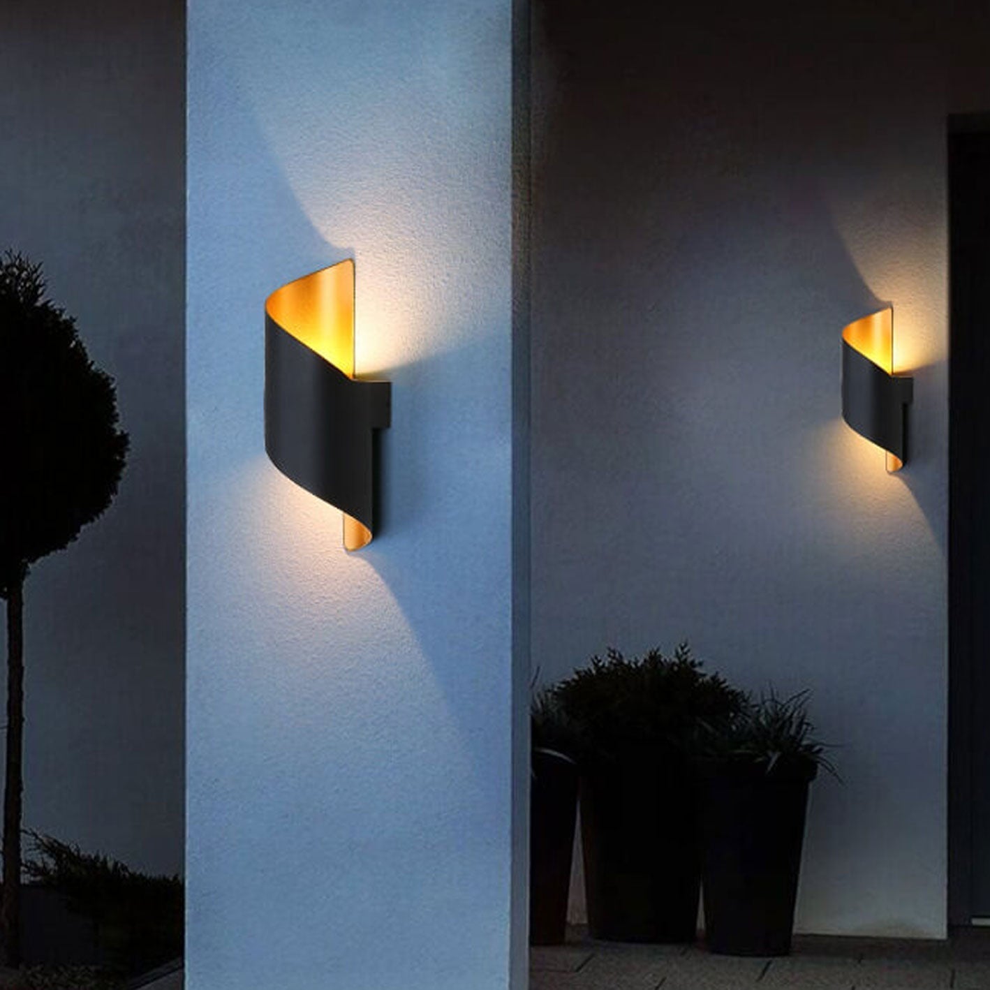 Frendorf | AquaBend LED Außenwandleuchte | Wasserdicht | Modernes Design | Energiesparend | Beleuchtung für Außenbereiche