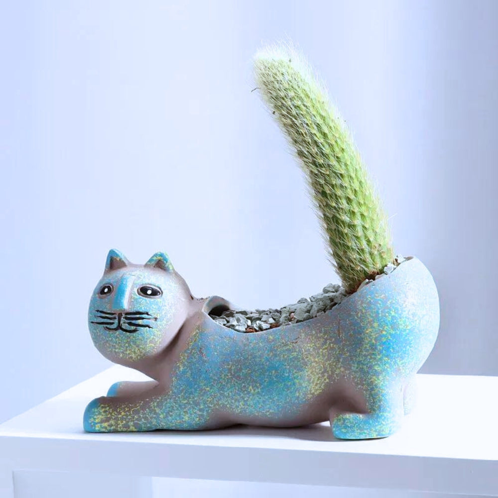 Frendorf | PlantPurr Design Pflanzgefäße | Elegante Blumentöpfe für Innen und Außen | Katzenliebhaber-Deko